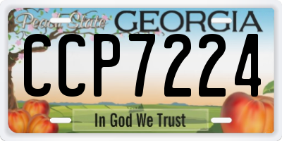 GA license plate CCP7224