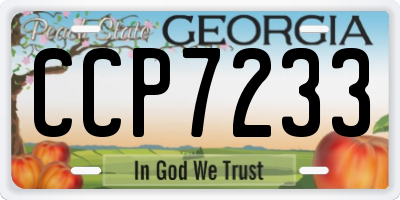 GA license plate CCP7233