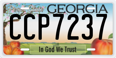 GA license plate CCP7237