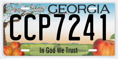 GA license plate CCP7241