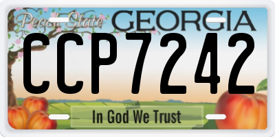 GA license plate CCP7242