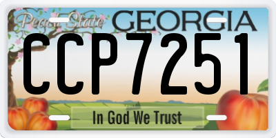 GA license plate CCP7251