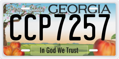 GA license plate CCP7257