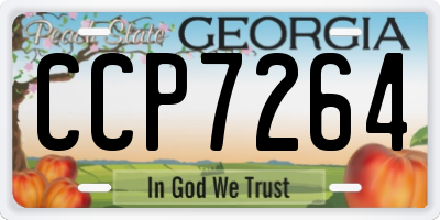 GA license plate CCP7264