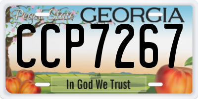 GA license plate CCP7267