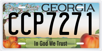 GA license plate CCP7271