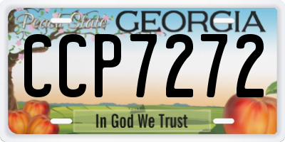 GA license plate CCP7272