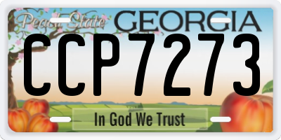 GA license plate CCP7273
