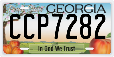 GA license plate CCP7282