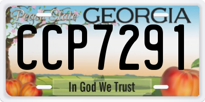 GA license plate CCP7291