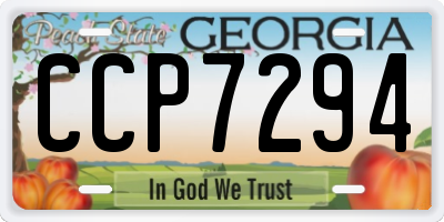 GA license plate CCP7294