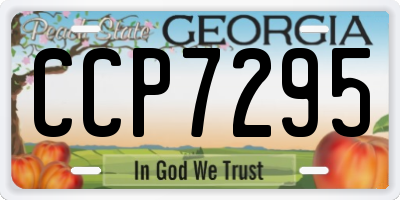GA license plate CCP7295