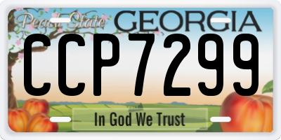GA license plate CCP7299