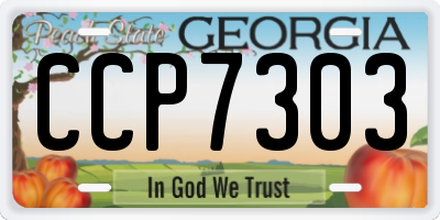 GA license plate CCP7303