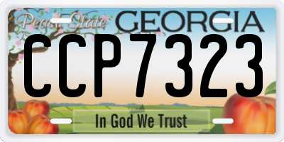 GA license plate CCP7323