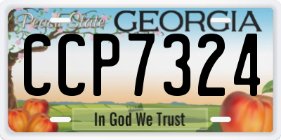 GA license plate CCP7324