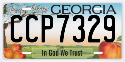 GA license plate CCP7329