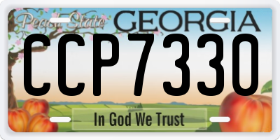 GA license plate CCP7330