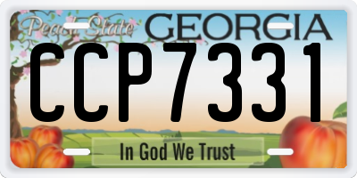 GA license plate CCP7331