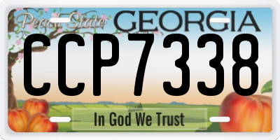 GA license plate CCP7338