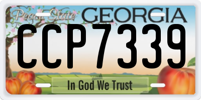 GA license plate CCP7339