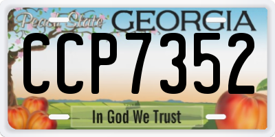 GA license plate CCP7352