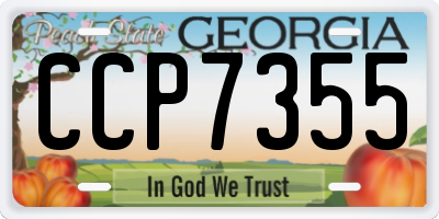 GA license plate CCP7355