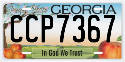 GA license plate CCP7367