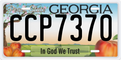 GA license plate CCP7370