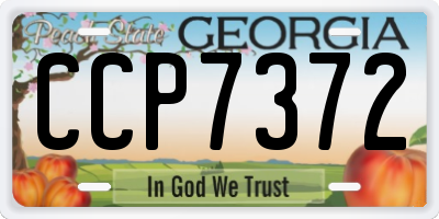 GA license plate CCP7372
