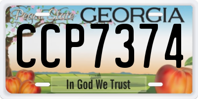 GA license plate CCP7374