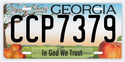 GA license plate CCP7379