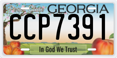 GA license plate CCP7391