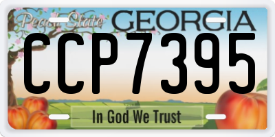 GA license plate CCP7395