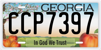GA license plate CCP7397