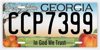 GA license plate CCP7399