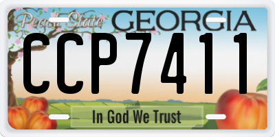 GA license plate CCP7411