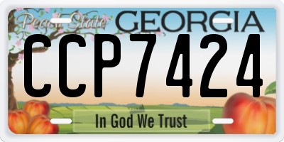 GA license plate CCP7424