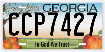 GA license plate CCP7427