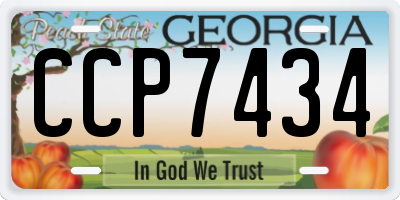 GA license plate CCP7434