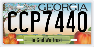 GA license plate CCP7440