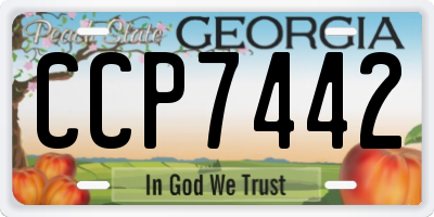 GA license plate CCP7442