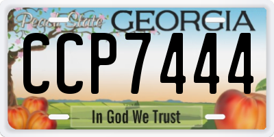 GA license plate CCP7444