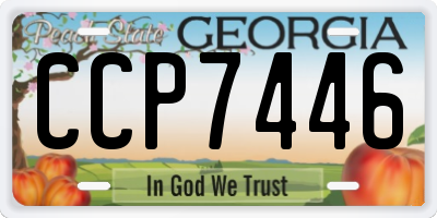 GA license plate CCP7446