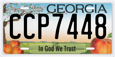 GA license plate CCP7448