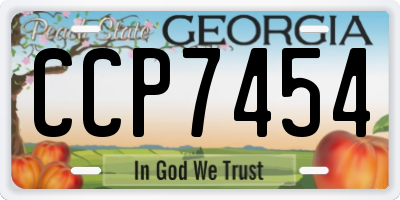 GA license plate CCP7454