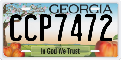 GA license plate CCP7472