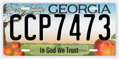 GA license plate CCP7473