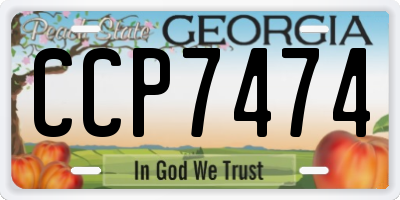 GA license plate CCP7474