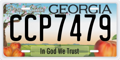 GA license plate CCP7479